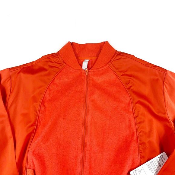 Athleta Jacket Lightweight Zion Microfleece Unlined Orange Size XS Oversized - Picture 5 of 12